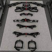 VIGFIT Barra de Poleas de Alta Calidad para Gimnasio y Ejercicio, con Agarres Magnéticos, Barra Multifuncional, Set de 8 Piezas