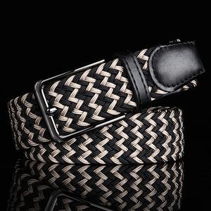 Moda Casual fibbia quadrata cintura elastica elasticizzata tela intrecciata in stile swrien - Product Image 5