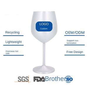 Aluminum Customized Logo Unbreakable Metal Cocktail Beer Red <b>Wine</b> Glasses <b>Goblet</b> for Outdoor Events Picnics Party - Product Image 3