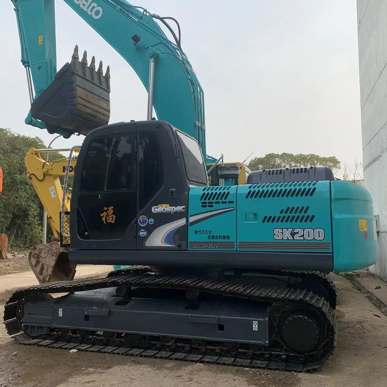 20t original kobelco Usado Sk200-6 Escavadeiras de Esteira sk200-8 com Balde Usado máquina escavadora com peças baratas