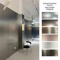 Panneau mural décoratif 3D en PVC, imitation bois moderne, panneau en métal PET, panneau en bambou carbonisé pour la décoration intérieure, panneau mural de fond