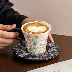 High Value Ceramic Lily <b>Coffee</b> Cup Saucer European Afternoon Tea Mug Elegant Birthday <b>Gift</b> <b>Sets</b> - Product Image 4