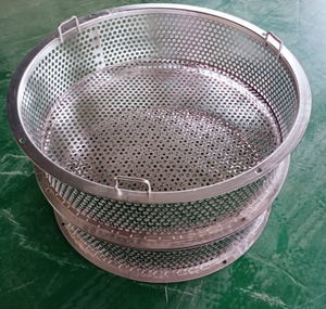 स्टेनलेस स्टील छिद्रित टोकरी सफाई उपकरण ट्रे जल निकासी फ़िल्टर मेष क्रट धातु उत्पाद शैली - Product Image 3