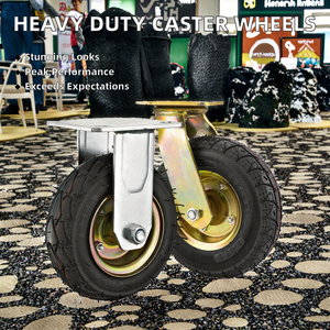 <span class=keywords><strong>Heavy</strong></span> <span class=keywords><strong>Duty</strong></span> 6 \ "8 \" 10 \ "Pneumatische Gummi rollen Schwenkbare aufblasbare stoß dämpfende Reifen Anti-Rutsch-Profil konstruktion für - Product Image 2