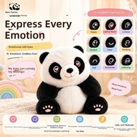 Ours en peluche interactif intelligent avec yeux émotionnels IA, jouet parlant pour soulager le stress, en polyester et coton PP, cadeau d'anniversaire