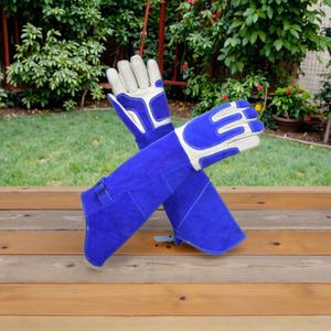 Guantes Protectores Largos de Cuero Vacuno de 18 Pulgadas, Resistentes a Mordeduras y Arañazos, para Manipulación de Gatos - Product Image 5