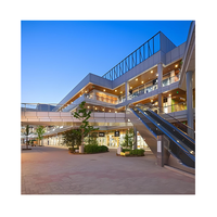 Structure en acier architecturale personnalisée pour les centres commerciaux |   Bâtiment commercial et design emblématiques