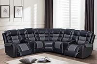Ensemble de canapés électriques inclinables en cuir artificiel moderne et confortable avec fonction extensible, design unique pour salon, cadre en bois