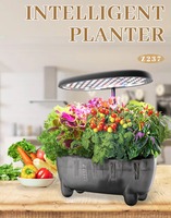 Pot de Jardin Intelligent Rose Gris, Pot de Fleurs Moderne Minimaliste pour Plantes d'Intérieur, Décoration de Bureau pour la Culture de Légumes et de Fleurs