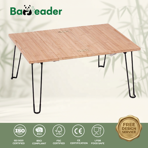 <span class=keywords><strong>Table</strong></span> de camping pliable en bambou durable à 4 sections, <span class=keywords><strong>table</strong></span> de pique-nique portable avec pieds en métal, légère, pour <span class=keywords><strong>6</strong></span> <span class=keywords><strong>personnes</strong></span> et plus, idéale pour le parc et le jardin - Product Image 1