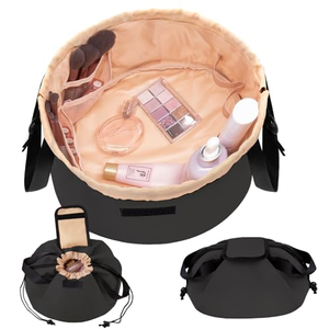 <b>Drawstring</b> Makeup <b>Bag</b> Cosmetic <b>Bag</b> One-Step <b>Toiletry</b> Organizer Cosmetic Pouch for Lazy Ladies - Product Image 1