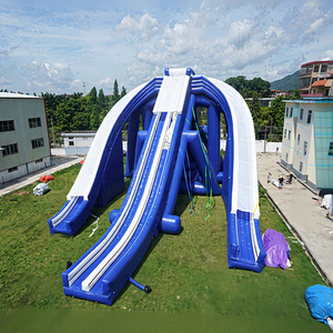 Large Trippo 3 Lane Hippo Inflatable Waterslide PVC Material Outdoor Use 3 Year Warranty 100-500kg Capacity - Product Image 1