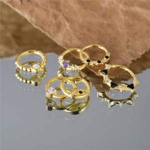 Boucles d'oreilles CANNER pour femmes en argent sterling 925 véritable, micro-incrustées de zircon, pour piercing nasal ou cartilage, bijoux - Product Image 1