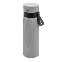 Bouteille d'eau originale avec minuteur mécanique, personnalisable, réutilisable, isotherme, en acier inoxydable 304, gourde de voyage