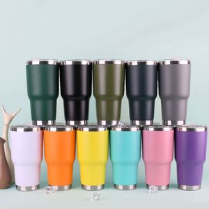IStapromo Cadeaux – Gobelet isotherme de voyage en acier inoxydable à double paroi de 30 oz avec couvercle à paille et logo personnalisé - Product Image 3