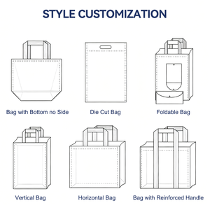 Borsa Shopping Pieghevole in Tessuto Non Tessuto Leggera Personalizzabile <span class=keywords><strong>per</strong></span> Negozi di Abbigliamento, Confezione Regalo, Borsa a Spalla, Vendita all'Ingrosso - Product Image 4