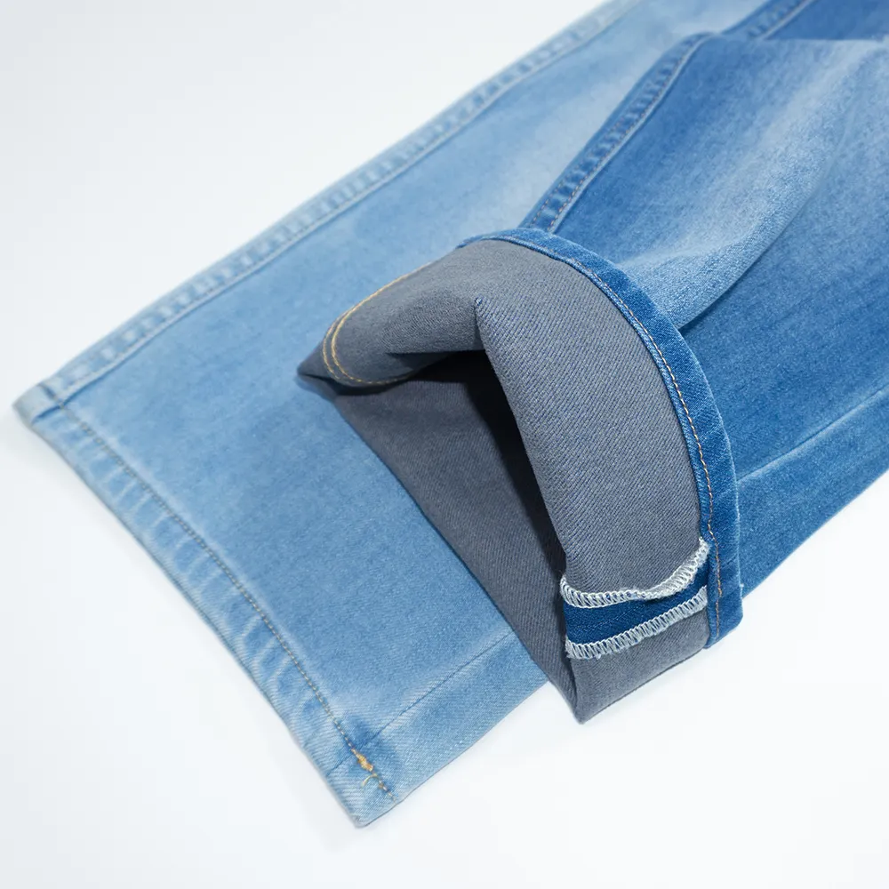 High quality function denim fabric moisture absorption Volcanic polyester fiber fabric of jeans