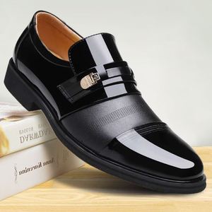 Chaussures habillées pour hommes à enfiler, style Oxford, pour affaires, en cuir classique, pour costumes et mariages, Nouveauté 2026 - Product Image 2
