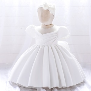 MQATZ ODM Vente en gros Robes d'<span class=keywords><strong>anniversaire</strong></span> à motifs floraux pour enfants Robes de fête pour bébés filles de 1 an L2061XZ - Product Image 3