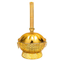 Réchaud de buffet suspendu en acier inoxydable 4,5L/6L/8L, plaqué or, avec couvercle suspendu, chauffe-plats de luxe style arabe