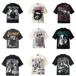 Camiseta Vintage de Algodón Puro sin Planchado con Diseño de Corazones y Letras de Palm Angels, Unisex, Cuello Redondo, Manga Corta - Product Image 3