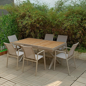 Vente en gros de table et chaises décontractées d'extérieur Table extensible de patio Table à manger d'extérieur Alfresco Coffee - Product Image 2