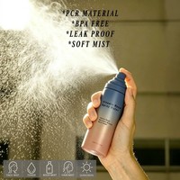 Emballage de soin de la peau en plastique PCR écologique, flacon pulvérisateur de 120 ml, sans BPA, anti-fuite, cylindre, brume fine et douce, sérum pour le soin de la peau