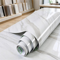 Papier peint moderne auto-adhésif en faux marbre, panneau mural en PVC imprimable en 3D, imperméable pour la décoration de la cuisine et de la salle de bain
