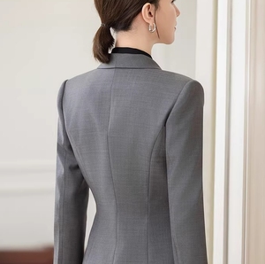 S-4XL 여성용 긴팔 정장 바지 정장 세트 면접 영업 업무복 한국 버전 - Product Image 5