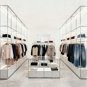 Armoire <span class=keywords><strong>de</strong></span> présentation <span class=keywords><strong>de</strong></span> vêtements en bois MDF, présentoir <span class=keywords><strong>de</strong></span> magasin <span class=keywords><strong>de</strong></span> détail, présentoir <span class=keywords><strong>de</strong></span> magasin <span class=keywords><strong>de</strong></span> vêtements, étagère <span class=keywords><strong>de</strong></span> présentation <span class=keywords><strong>de</strong></span> vêtements - Product Image 4