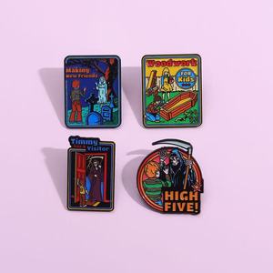 <span class=keywords><strong>Broche</strong></span> personnalisée en métal pour collection <span class=keywords><strong>de</strong></span> commémoration, badges et épingles <span class=keywords><strong>de</strong></span> revers sur le thème des châteaux et des parcs d'attractions d'animation - Product Image 1
