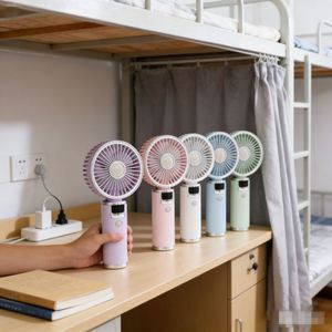 Nuevo Ventilador Portátil de Mano con Diseño de Dibujos Animados, Electrochapado, de Alta Velocidad, con Pantalla Digital, 10 Velocidades, 1800mAh - Product Image 4