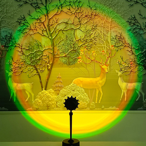 Lámpara de Mesa Decorativa con Luz de Ambiente para Transmisiones, Iluminación Decorativa para el Hogar, Proyector de Luz Nocturna Láser, Lámpara LED de Atardecer - Product Image 6
