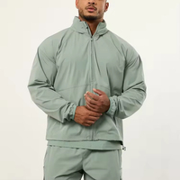 Veste coupe-vent rétro en nylon pour homme, style décontracté, grande taille, fermeture éclair, coupe ample, veste de sport d'extérieur