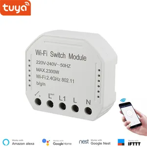 El Módulo de interruptor WiFi inteligente Tuya convierte el interruptor antiguo en un módulo de interruptor de temporizador doméstico de control de voz inteligente