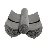 Tuiles de toit en terre cuite grises traditionnelles chinoises, tuiles asiatiques anciennes non vernissées pour pavillons de jardin et pagodes