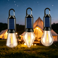 Solar-Campingzeltlampe USB-Aufladbar Hängend Leichtgewichtig Tragbar für Outdoor Notfall Wandern Stromausfall