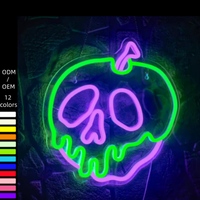 Kit Kaisman : Décoration amusante en silicone et acrylique, panneau LED étanche IP67, lumières RGB personnalisables et dimmables, néon mural pour Halloween
