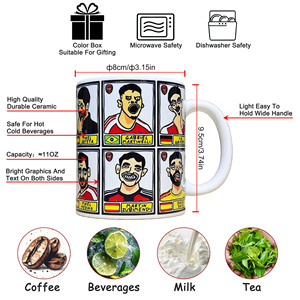 แก้วกาแฟเซรามิคลายการ์ตูนทีมอาร์เซนอล ขายส่ง ปรับแต่งได้ สำหรับแฟนอาร์เซนอล - Product Image 3