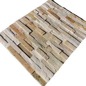 Natural Stone Beige Culture Stone Tiles Modern Beige Marble Tiles Outdoor Exterior Wall Cladding Antacid Supplies Cultured Stone