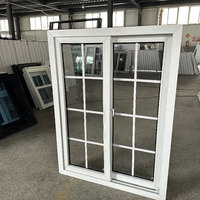 Fenêtre coulissante en vinyle de conception moderne américaine Cadre Upvc économe en énergie Écran magnétique en PVC durable Modèle d'ouverture horizontale