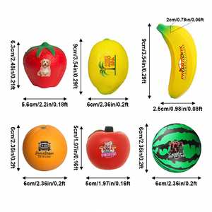 Custom <b>Top</b> Fruit Stress Relief Toy, Banana Promotional Gifts, Orange PU Foam Realistic Anxiety Relief Toy for Kids - Product Image 6