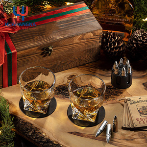 2022วิสกี้หินชุดของขวัญ2แพ็คที่กำหนดเอง10ออนซ์วิสกี้ชุดแว่นตาที่มี6สแตนเลสกระสุนหนาว - Product Image 4