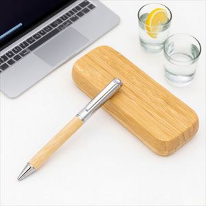 High Quality Custom Logo Bamboo Fountain and Ballpoint <b>Pen</b> Set Promotional for Business Writing and School Gift for Enterprises - Product Image 4
