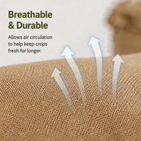 Sac en jute écologique robuste avec coutures renforcées, réutilisable pour le stockage de légumes, pommes de terre et céréales, sac en toile de jute, fournisseur en gros de sacs en vrac