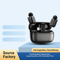Nouveau microphone sans fil portable SX35mini C 2.4G à clipser sur le col, réduction de bruit de niveau 3 AI pour le streaming en direct en extérieur