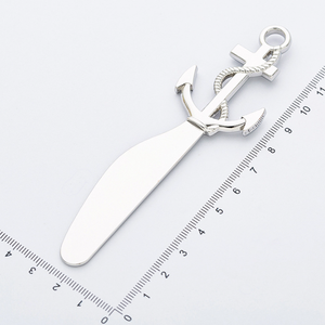 Cuchillo para Queso de Metal Estilo Marino, Cortador de Pizza con Forma de Ancla de Barco y Esparcidor de Mantequilla, Recuerdos de Boda con Caja de Regalo - Product Image 5