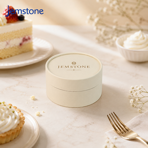 Caja de Cartón Cilíndrica para Pasteles Bascos, con Logotipo Personalizado, de Calidad Alimentaria, para Empacar Tartas de Queso - Product Image 1