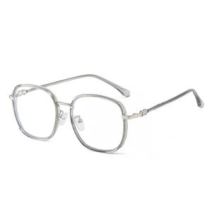 Monture de lunettes Qianai rectangulaire en TR90 et métal, anti-lumière bleue, protection UV, transparente, pour femme, tendance, performance optique - Product Image 3