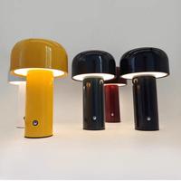 Lampe tactile créative en forme de champignon rechargeable par USB, lampe de bureau miniature décorative en métal de couleur Camelot moderne E26 pour chambres à coucher